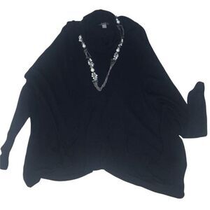Neiman Marcus Black Cowl Neck Sweater Tunic Size XS